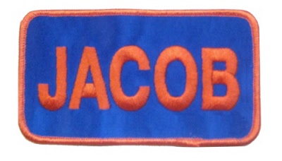 Name Patch Rect like Jacob patch (w/ or w/o velcro back)